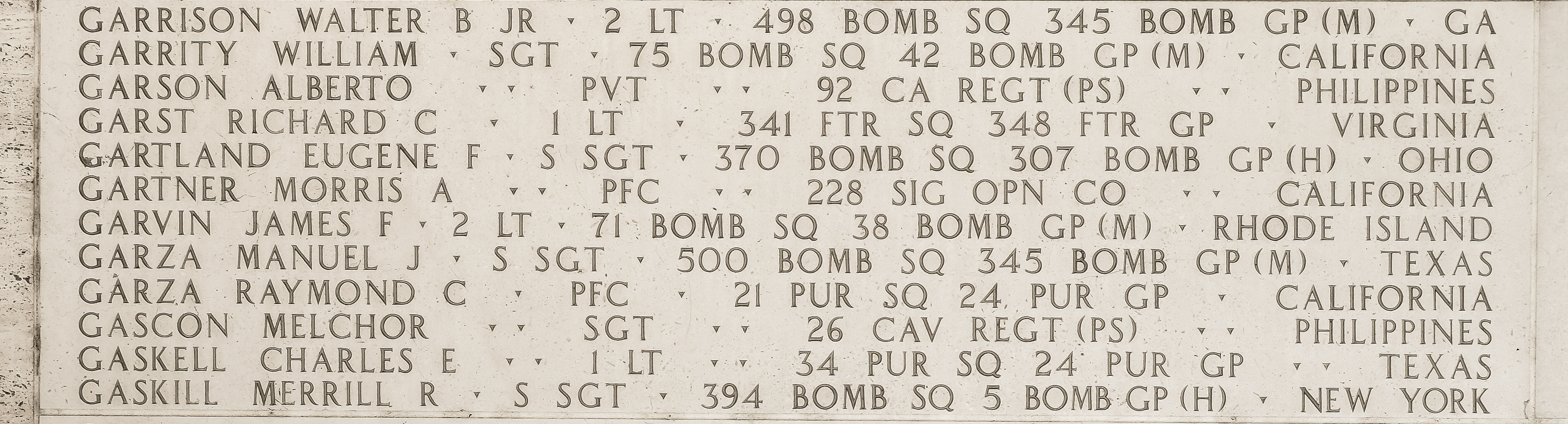 Morris A. Gartner, Private First Class